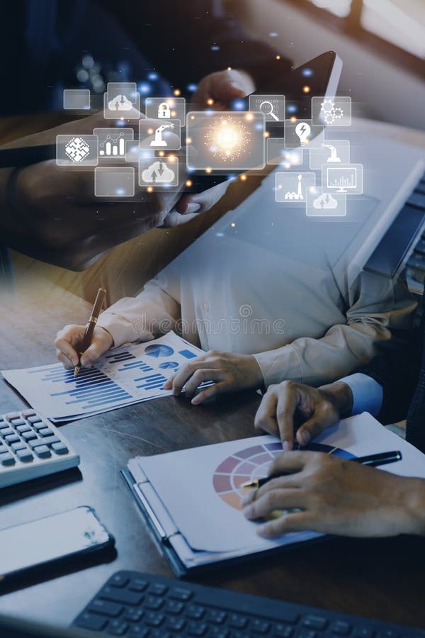 Digital transformation technology strategy, digitization and digitalization of business processes and data, optimize and automate royalty free stock image