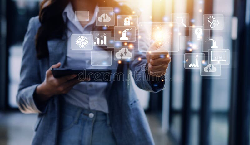 Digital transformation technology strategy, digitization and digitalization of business processes and data, optimize and automate royalty free stock photos