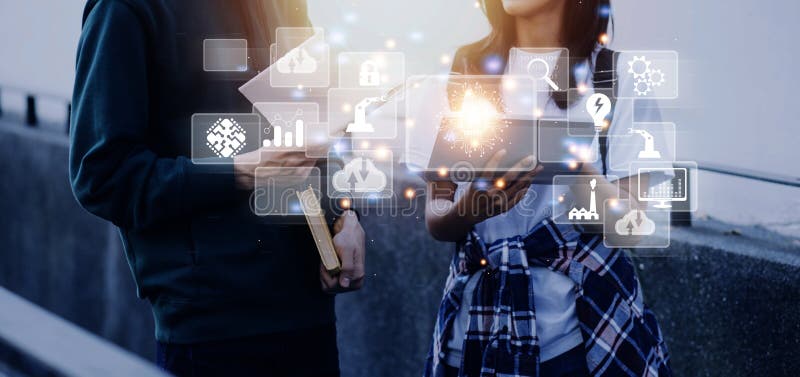 Digital transformation technology strategy, digitization and digitalization of business processes and data, optimize and automate royalty free stock image