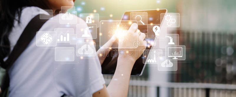 Digital transformation technology strategy, digitization and digitalization of business processes and data, optimize and automate royalty free stock photos