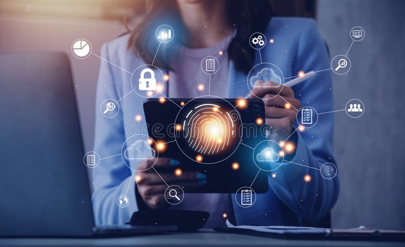 Digital transformation technology strategy, internet of things. the transformation of ideas and the adoption of technology in stock image