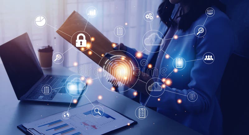 Digital transformation technology strategy, internet of things. the transformation of ideas and the adoption of technology in stock image