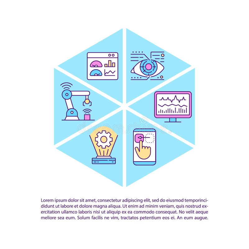 Digital twin concept line icons with text royalty free illustration