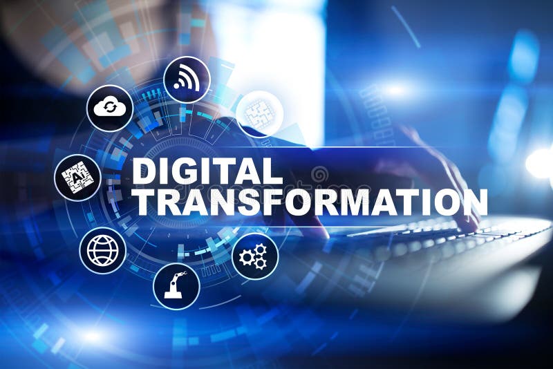 Digital-Umwandlung, Konzept der Digital-Analog-Wandlung von Gesch? ftsprozessen und moderne Technologie vektor abbildung