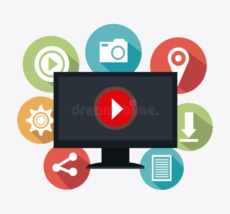 Digital und Sozialmarketingstrategien lizenzfreie abbildung Digital und Sozialmarketingstrategien lizenzfreie abbildung