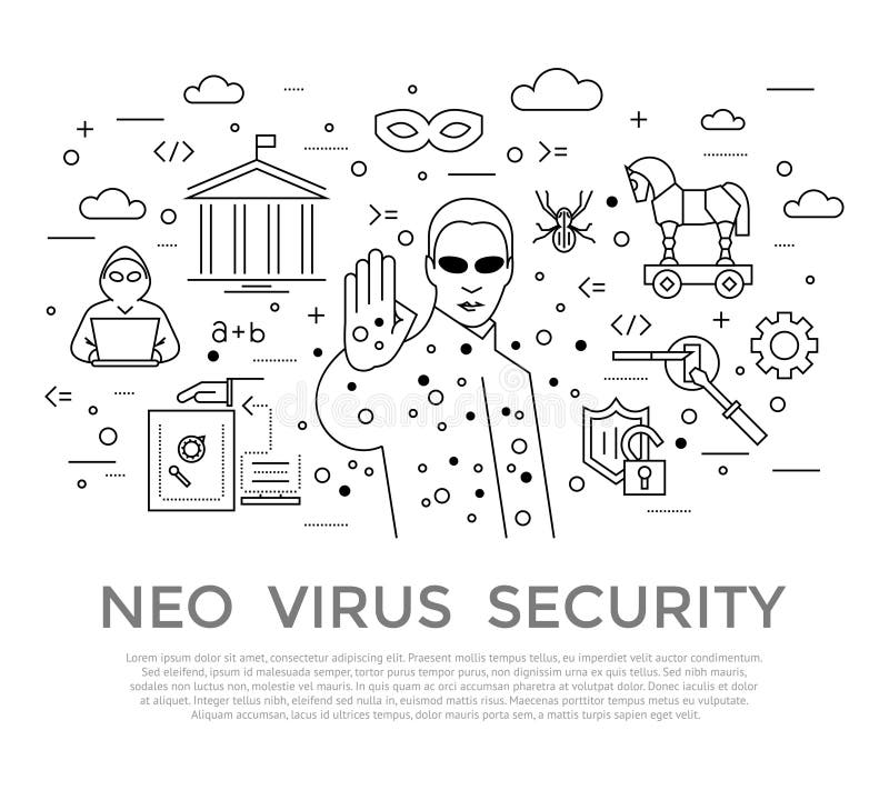 Digital vector black internet stock illustration