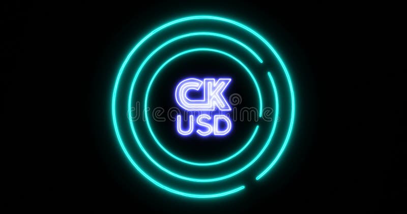 Digital-Verschlusskonzept des Verweigerns des Zugangs mit Symbol cryptocurrency CK USD CKUSD
