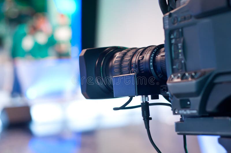 Digital video camera lens royalty free stock image