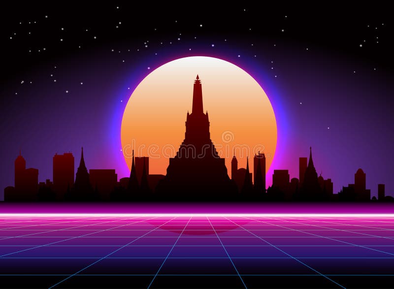 Tokyo Cyberpunk Cityscape at Night, 02 Art Print by AM