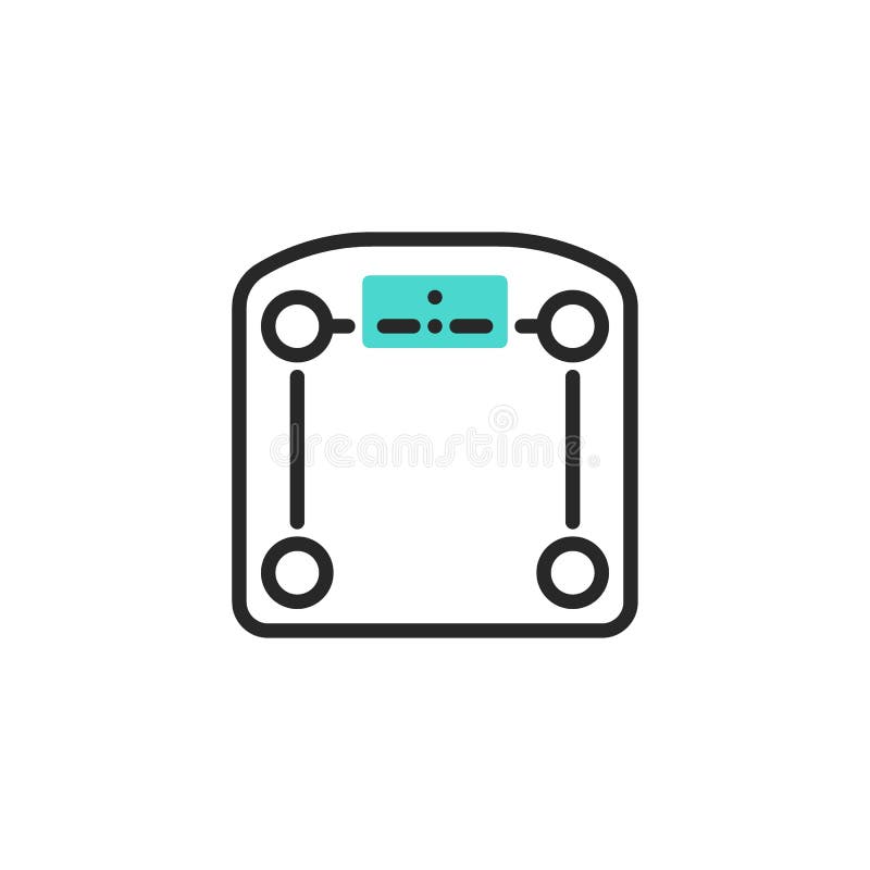 Digital weight scales line icon. linear style sign for mobile concept and web design. Bathroom scales outline vector icon. Symbol, logo illustration. Vector graphics