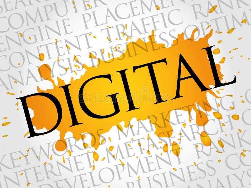 Digital word cloud stock illustration. Illustration of direct 199388447