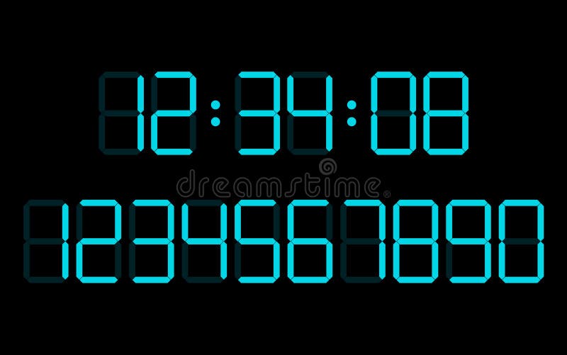 DigitalZahlen eingestellt vektor abbildung. Illustration von computer