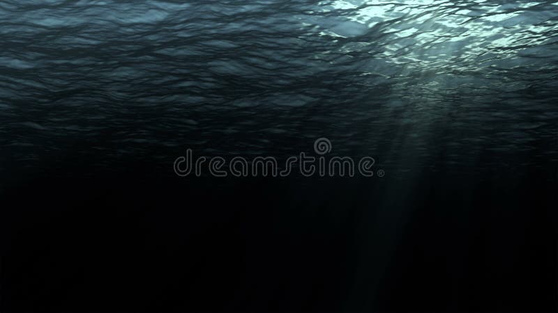 Digitale Animation der tadellos nahtlosen Schleife der hohen Qualität von tiefen dunklen Meereswogen vom Unterwasserhintergrund