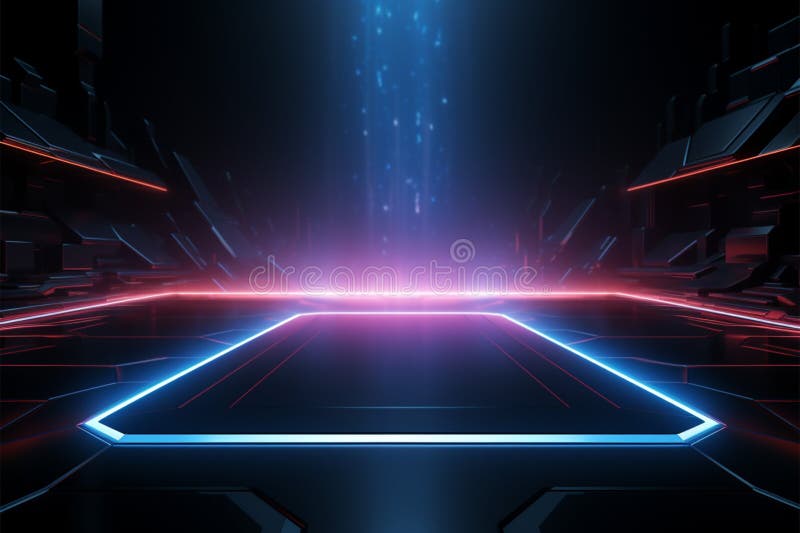 Digitale Dimension futuristischer Laser-Hintergrund in einer modernen abstrakten Einstellung lizenzfreie abbildung