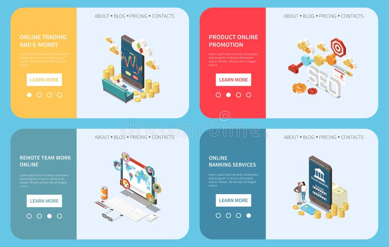 Banner für digitale Transformation stock abbildung