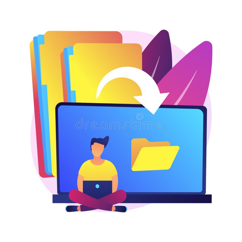 Digitale Vektorillustration des abstrakten begriffs. stock abbildung