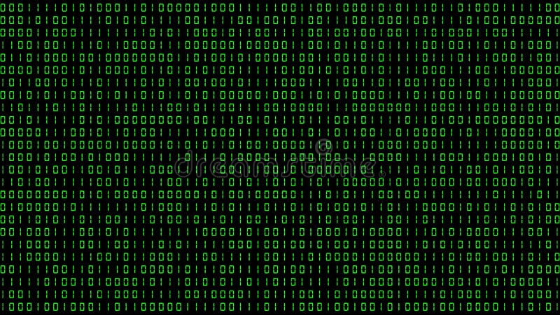 Digitales grün Zahlenmuster auf schwarzem Hintergrund lizenzfreie abbildung
