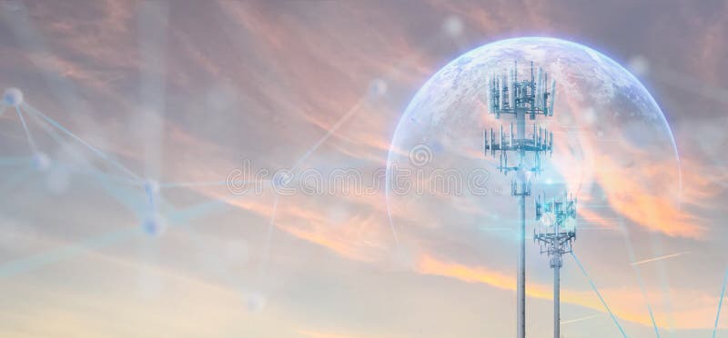 Digitales Marketing Konzeptgeschäft mit Schnittstelle zur Kommunikation Drahtmodell der Cloud-Technologie, um Daten in Weltnetzwer lizenzfreie abbildung