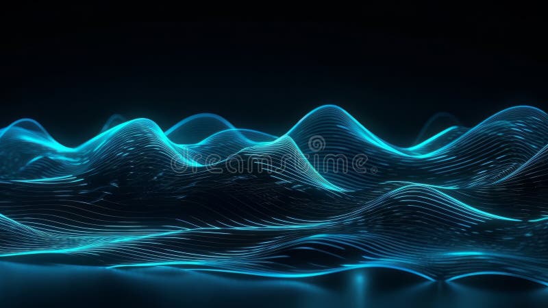 Un fundal abstract digital, cu curbe și linii curbate. ai generativ royalty free stock photos