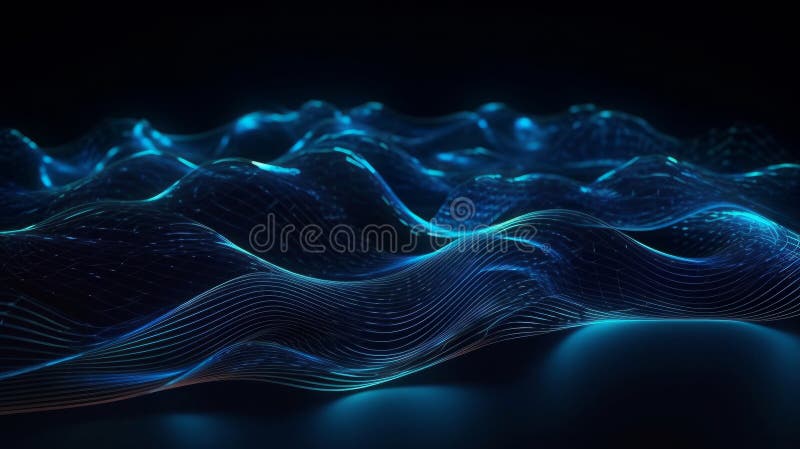 Un tipar abstract digital al curbelor și liniilor curbate. ai generativ royalty free stock photo