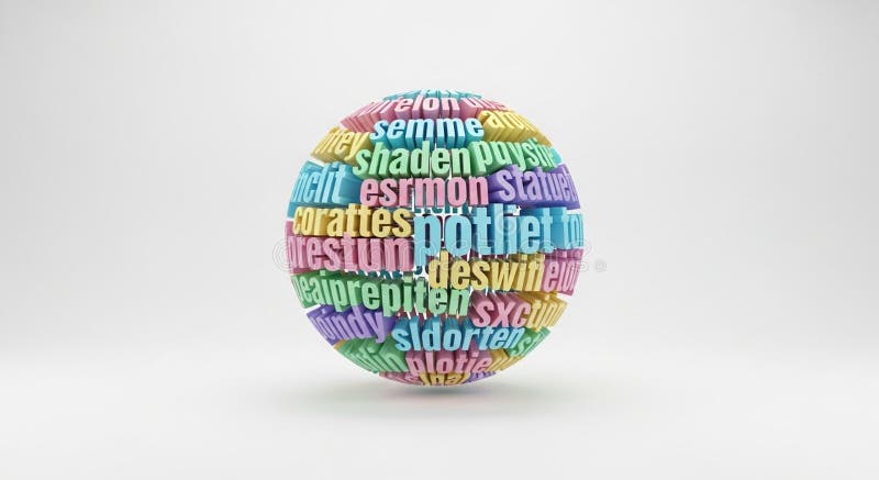 A digitally created sphere composed of stock illustration