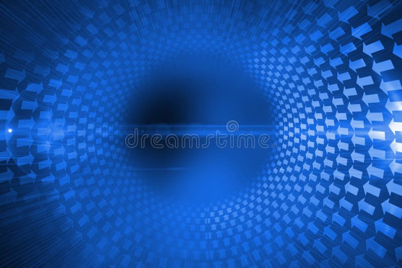 Digitally generated futuristic arrow spiral royalty free illustration