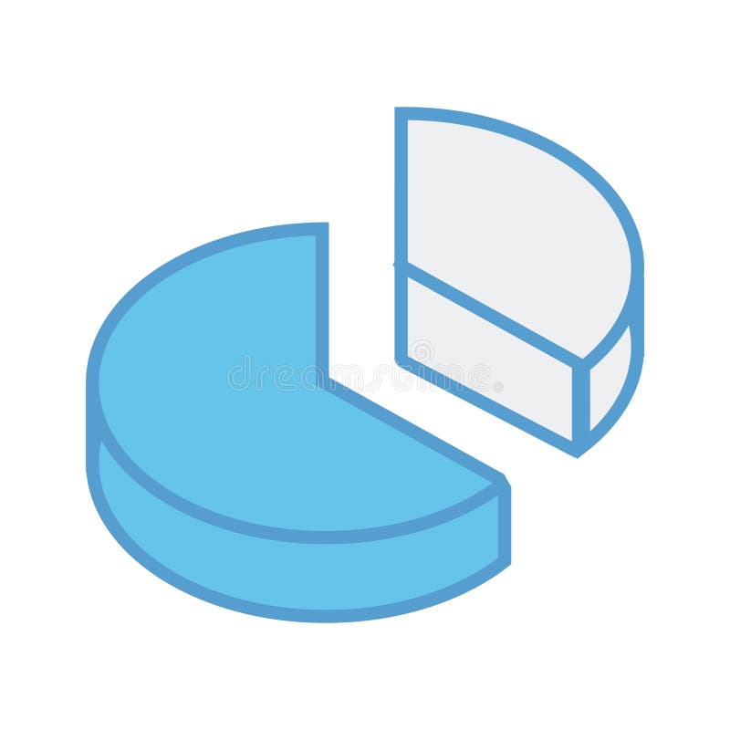 Digitally generated image of blue pie chart royalty free illustration