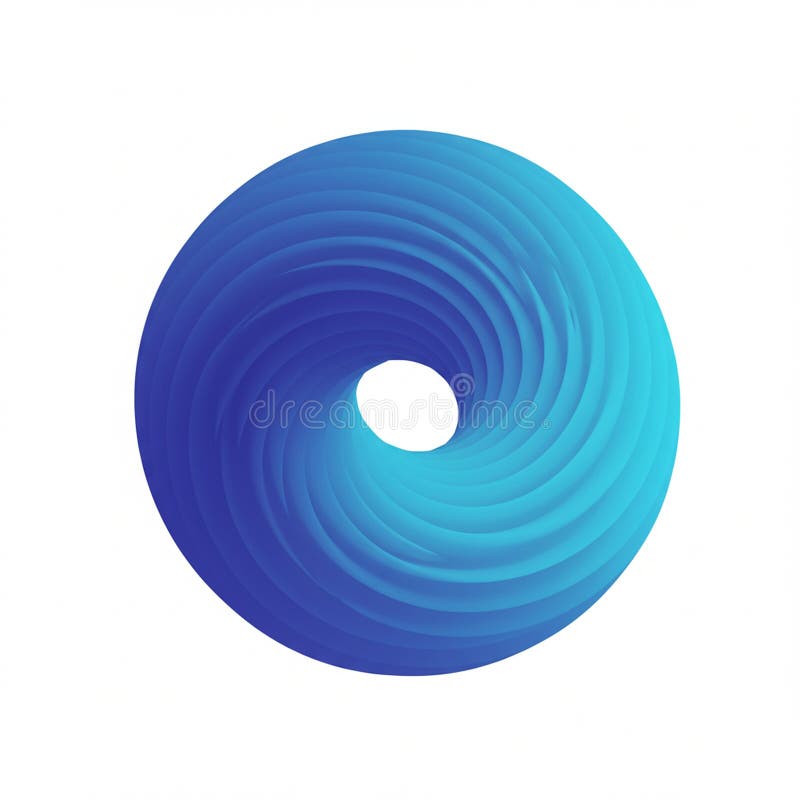 A digitally generated image depicting a circular, vortex-like shape with a smooth royalty free illustration