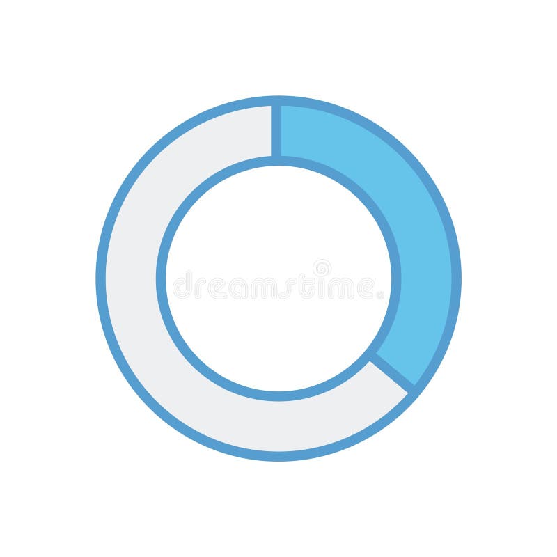 Digitally generated image of donut chart royalty free illustration