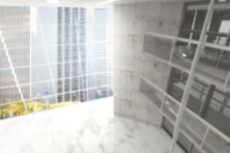 Digitally generated image of empty hall stock illustration