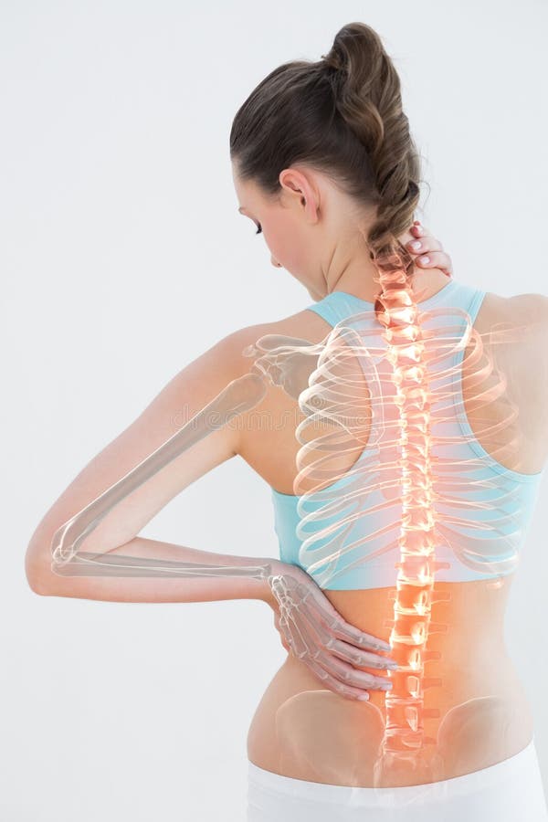 Digitally generated image of female suffering from muscle pain royalty free stock photography Digitally generated image of female suffering from muscle pain royalty free stock photography