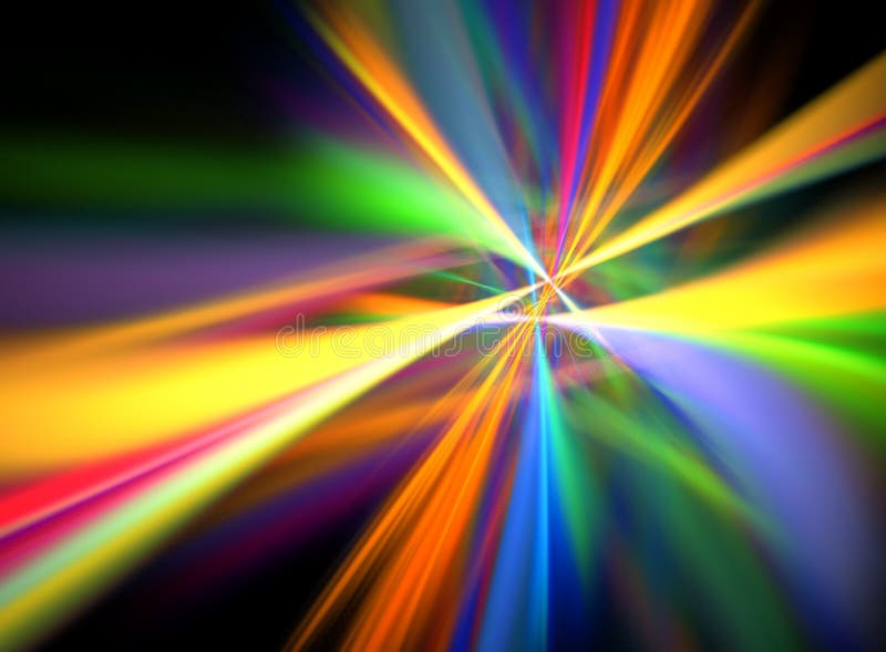 -- multi-colored beams of light create a virtual firework. -- multi-colored beams of light create a virtual firework