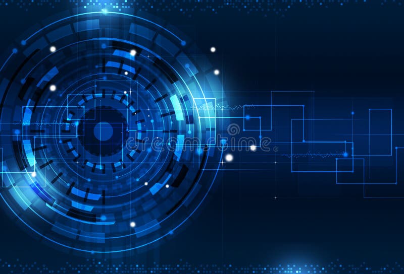Digitaltechnik-Blau-Hintergrund stockbild