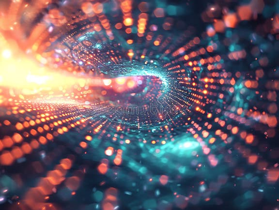 Digitized Binary Symphony Abstract Background with Blue Code Movements ...