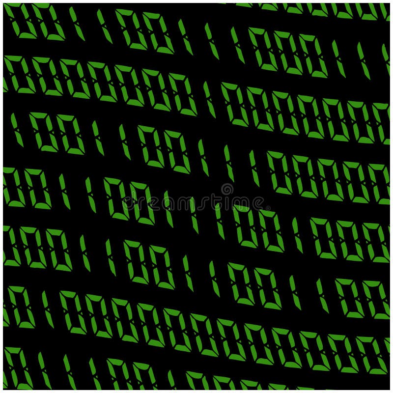 0,1 digits vector wallpaper. Green Binary code on black background. Digital matrix abstract technology illustration. royalty free illustration