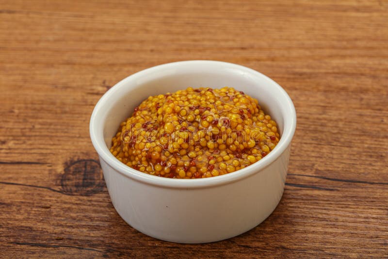 Dijon Mustard Sauce with Seeds Stock Photo Image of sauce, dish