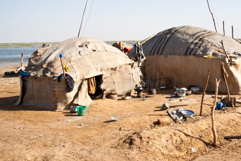 Dilapidated Bedouin village.