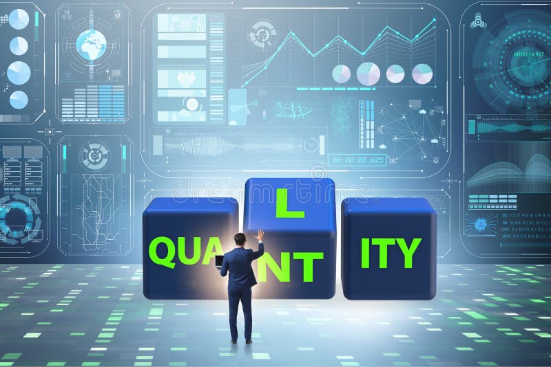 Dilemma Quantität versus Qualität lizenzfreie stockfotos