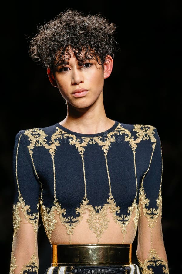 Dilone Walks the Runway during the Balmain Show Editorial Stock Image ...
