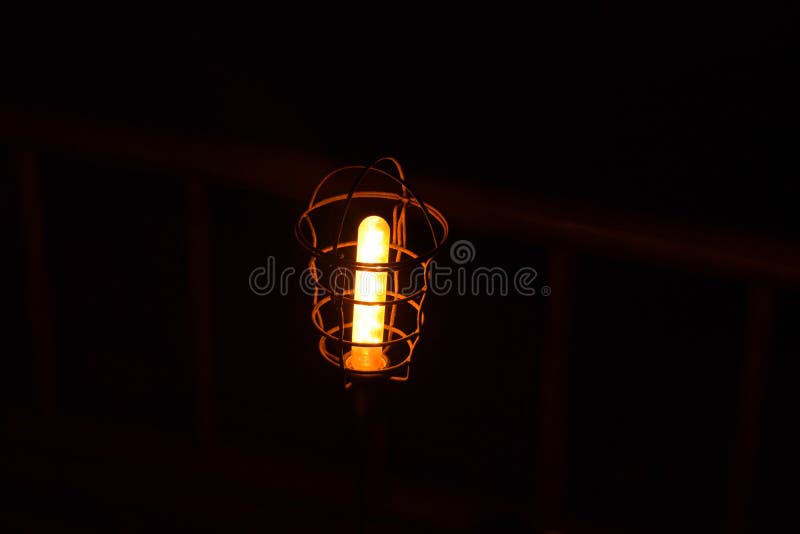 Dim Light Illuminated in the Dark Room, Very Dim Light Inside Very Dark