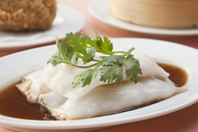 Chinese Dim Sum, Rice Noodle Roll. Stock Image Image of motif, kitchen 36160285