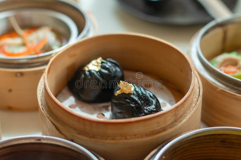 Dim Sum in Bamboo Steamer, Chinese Cuisine Stock Photo Image of meat