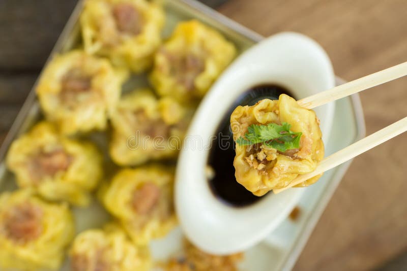 Dim Sum, comida china, chino coció la bola de masa hervida al vapor en la placa blanca imágenes de archivo libres de regalías Dim Sum, comida china, chino coció la bola de masa hervida al vapor en la placa blanca imágenes de archivo libres de regalías
