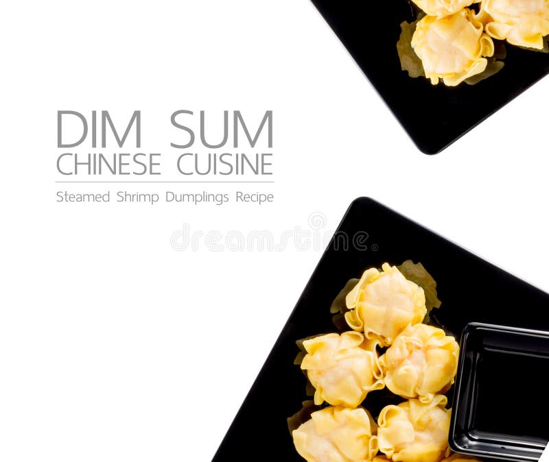 Dim Sum: Stramed shrimp Dumplings Recipe stock photos Dim Sum: Stramed shrimp Dumplings Recipe stock photos