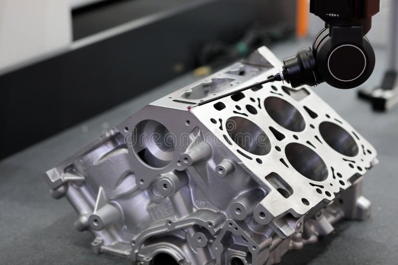 Dimension Inspection with CMM Stock Image Image of industrial