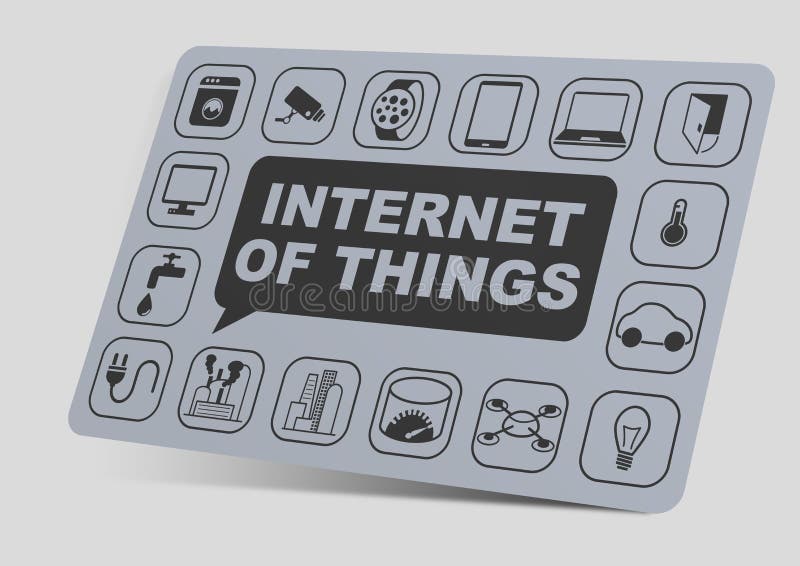 3 dimensional illustration of internet of things objects stock illustration