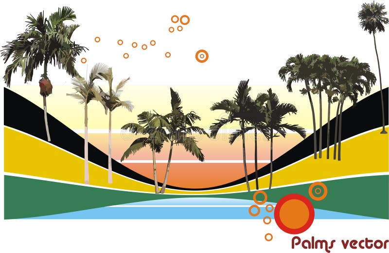 Dimensiones de una variable del vector de las palmas ilustración del vector Dimensiones de una variable del vector de las palmas ilustración del vector