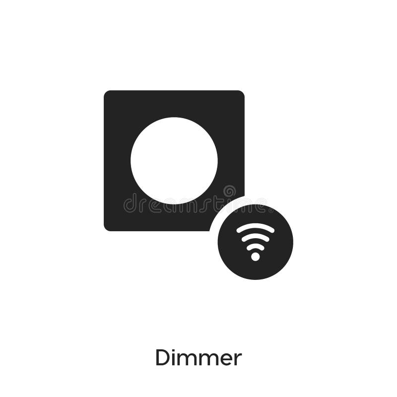 Dimmer Icon in Badge Style. One of Electro Collection Icon Can Be Used