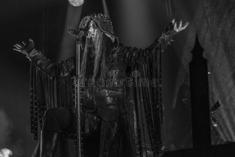 The Norwegian symphonic black metal band Dimmu Borgir performs live at Oslo  Spektrum. Here vocalist Shagrath is seen live on stage. Norway, 28/05 2011  Stock Photo - Alamy