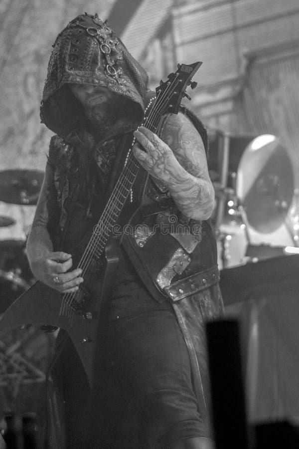 The Norwegian symphonic black metal band Dimmu Borgir performs live at Ole  Bull Scene in Bergen. Here vocalist Shagrath is seen live on stage. Norway,  28/05 2012 Stock Photo - Alamy